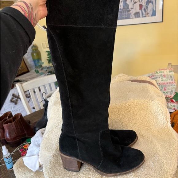 Suede Over The Knee Boots - Picture 1 of 5